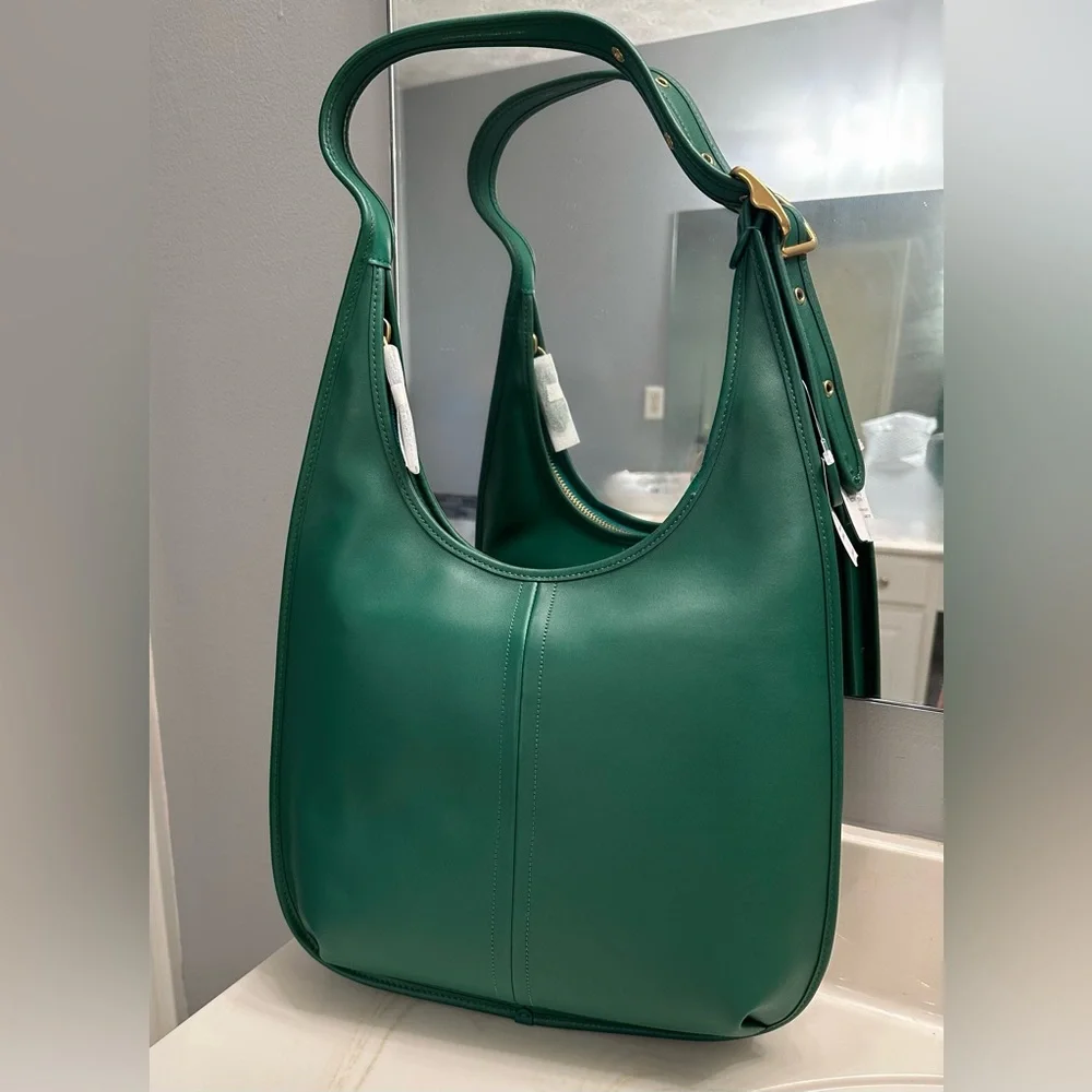 NWT Coach Ergo Shoulder Bag 33 in Green Glovetanned Leather - Picture 2 of 13